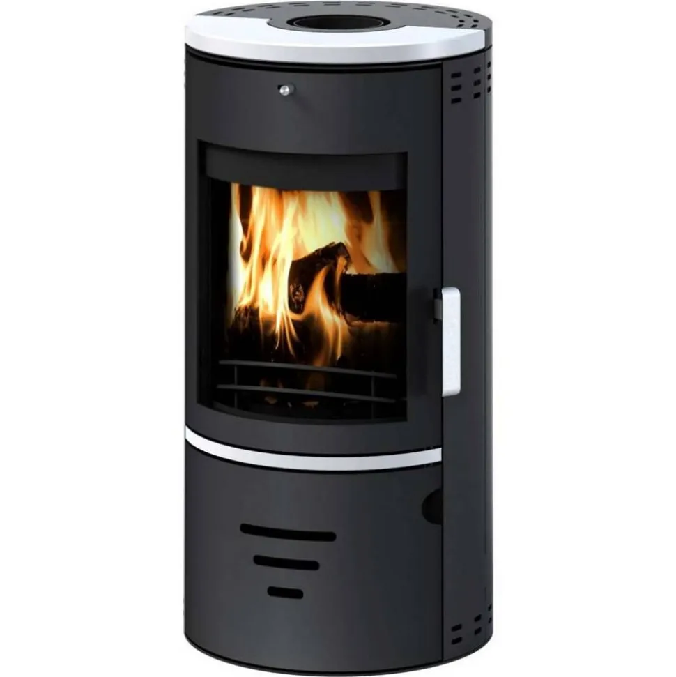 Kaminofen 'Tifano CT' schwarz/weiß 6,5 kW