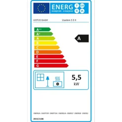 Kaminofen 'Usedom 5 D' Stahl/Sandstein 5,5 kW