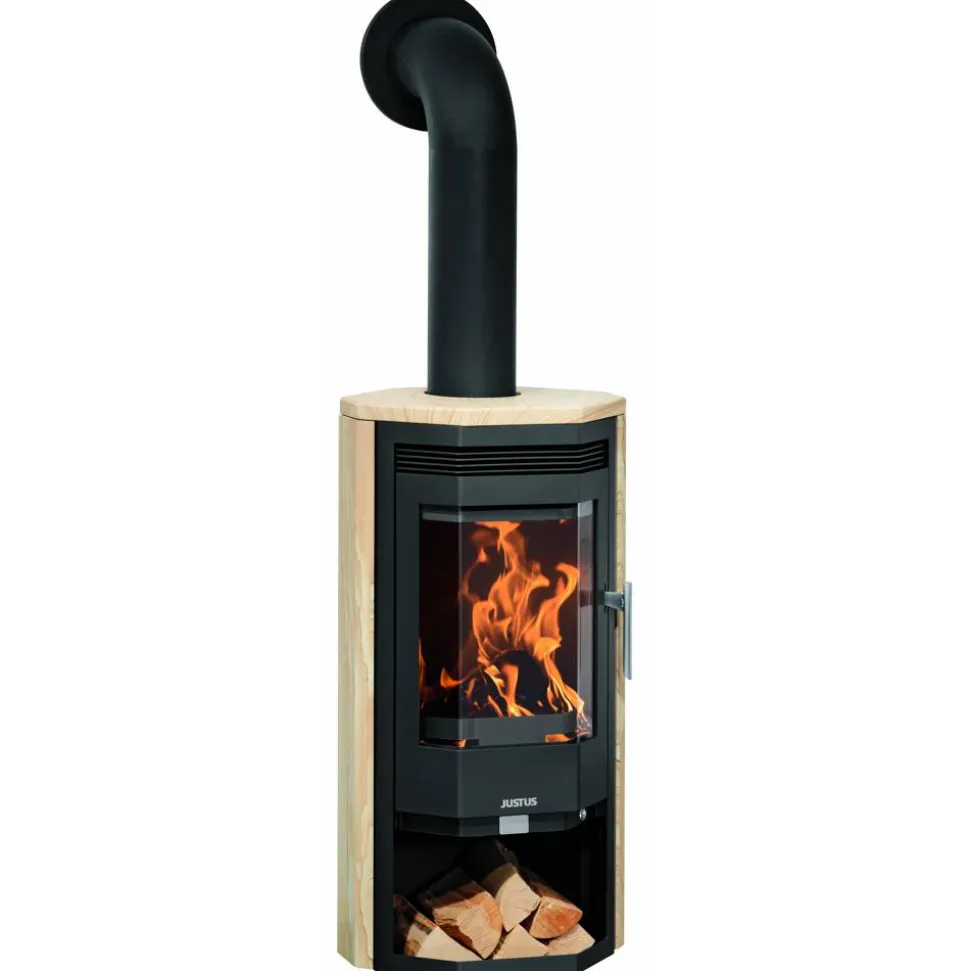 Kaminofen 'Usedom 5 D' Stahl/Sandstein 5,5 kW