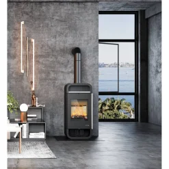 Kaminofen 'Weser' Stahl schwarz 7,5 kW