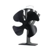 Kaminofen-Ventilator schwarz 20 x 15,5 cm