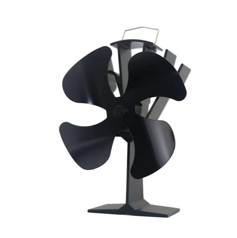 Kaminofen-Ventilator schwarz 20 x 15,5 cm