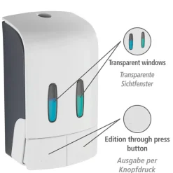 2-Kammer Seifenspender 'Tartas' weiß, je Kammer 480 ml