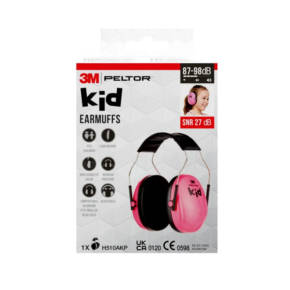 Kapselgehörschutz Peltor 'H510AKP' pink für Kinder 27 dB