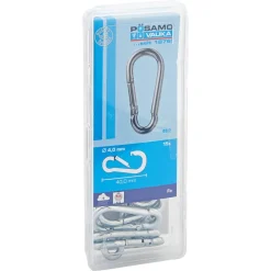 Karabinerhaken Eisen 4 x 40 mm 15 Stück