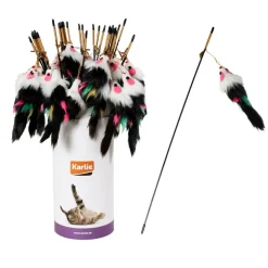 Katzenangel mit Plüschmaus