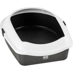 Katzentoilette "Space 60" Abdeckrahmen 56 x 43 x 14 cm schwarz/weiß