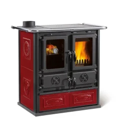Küchenherd 'Rosetta' Kacheln bordeaux 7,2 kW