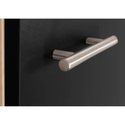 Küchenmöbel-Set 'Merle 2' schwarz/eichefarben mit Spüle 100 cm