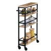 Küchenrollwagen braun, schwarz 50 x 15 x 81 cm