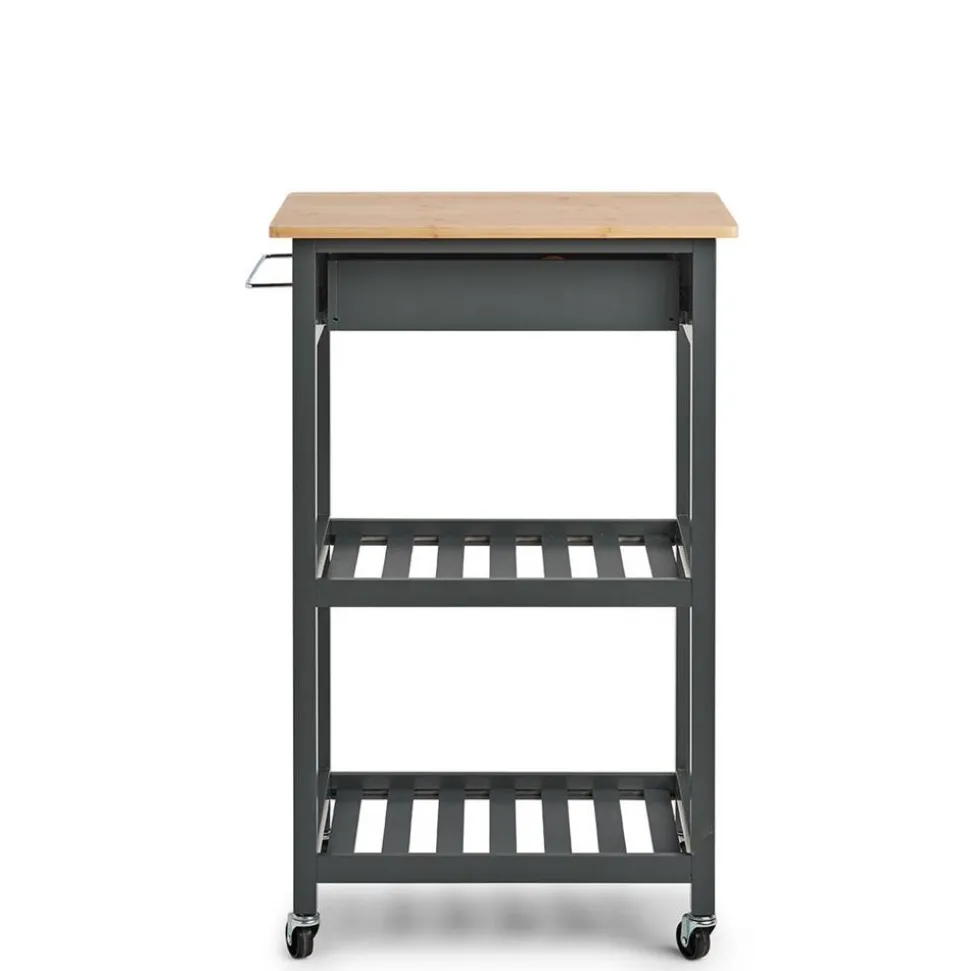 Küchenrollwagen grau 58 x 93 x 40 cm