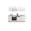 Küchenzeile 'Merle' mit E-Geräten KB220ESGSSC grau/eichefarben 220 cm