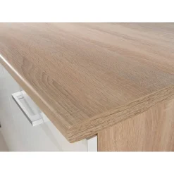 Küchenzeile mit E-Geräten 'Petunia' eichefarben/weiß 270 cm