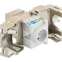 Keystone 'CAT 6A' silber werkzeuglos