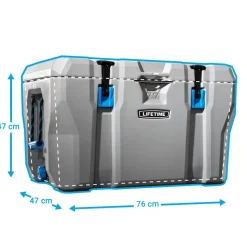 Kühlbox 'Premium' grau 73 Liter 47 x 76 x 47 cm
