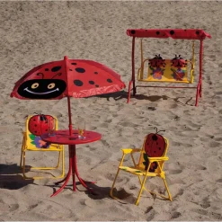 Kindersitzgruppe 'Marie' rot/gelb 4-teilig