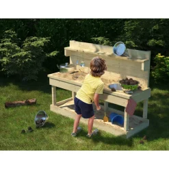Kinderspielküche 'Tony' Fichtenholz naturbelassen 119,5 x 44 x 79 cm