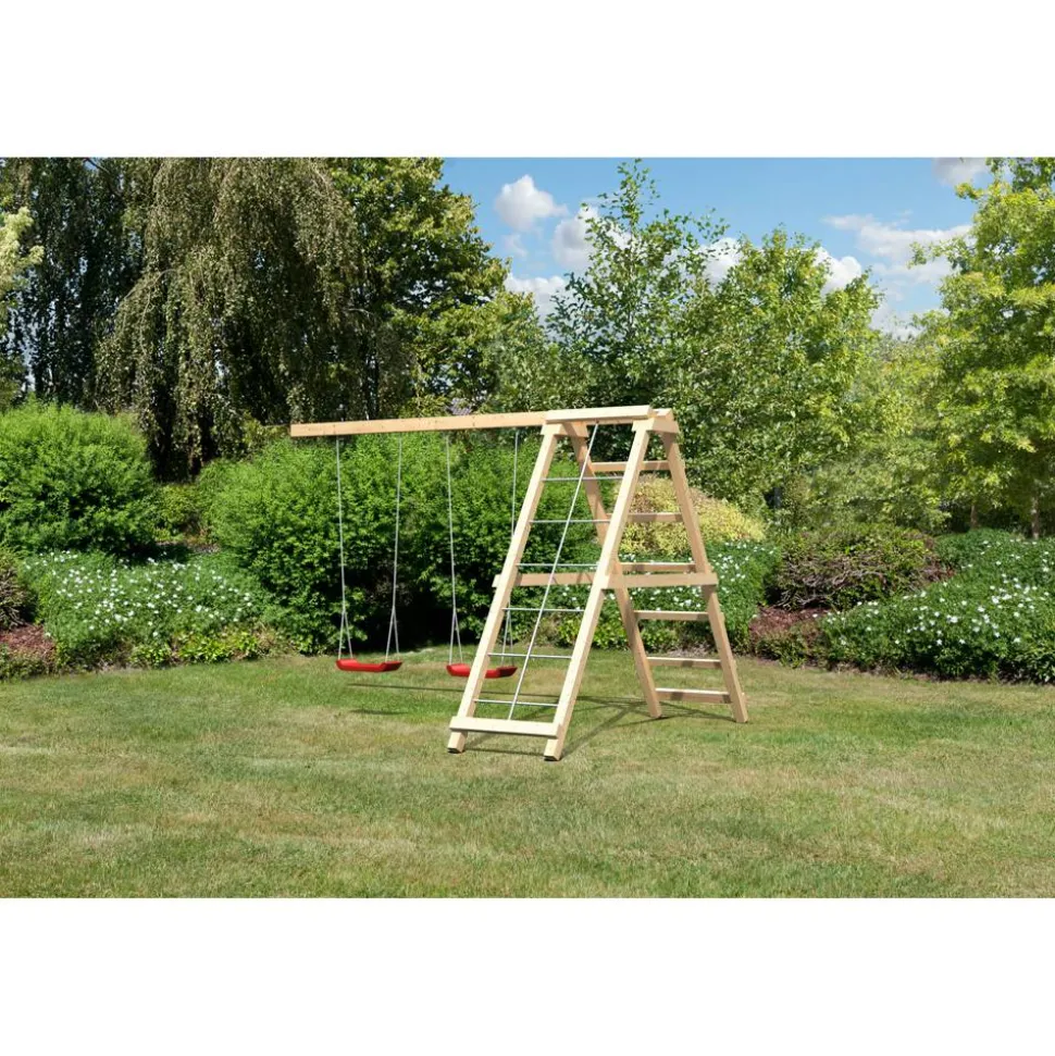 Kinderspielturm 'Lotti' naturbelassene nordische Fichte 107 x 291 x 107 cm