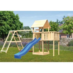 Kinderspielturm 'Lotti' naturbelassene nordische Fichte 107 x 291 x 107 cm
