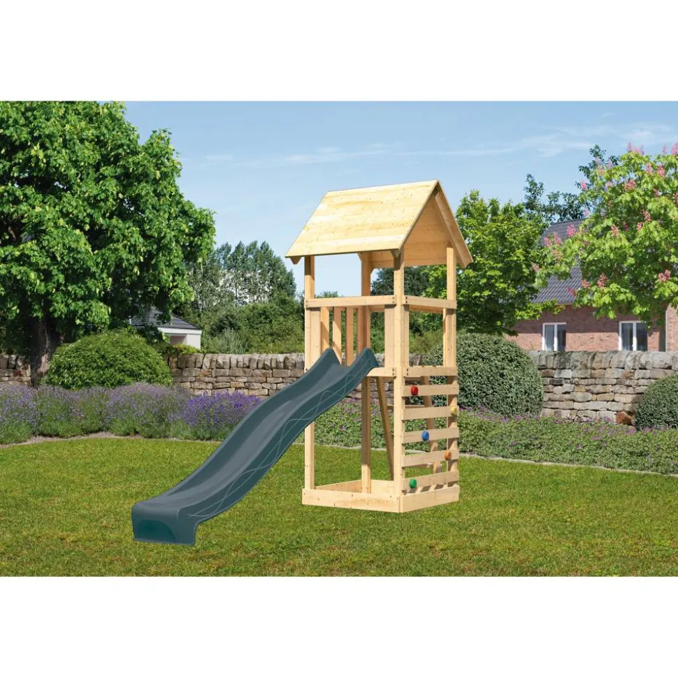 Kinderspielturm 'Lotti' nordische Fichte naturbelassen 107 x 291 x 107 cm