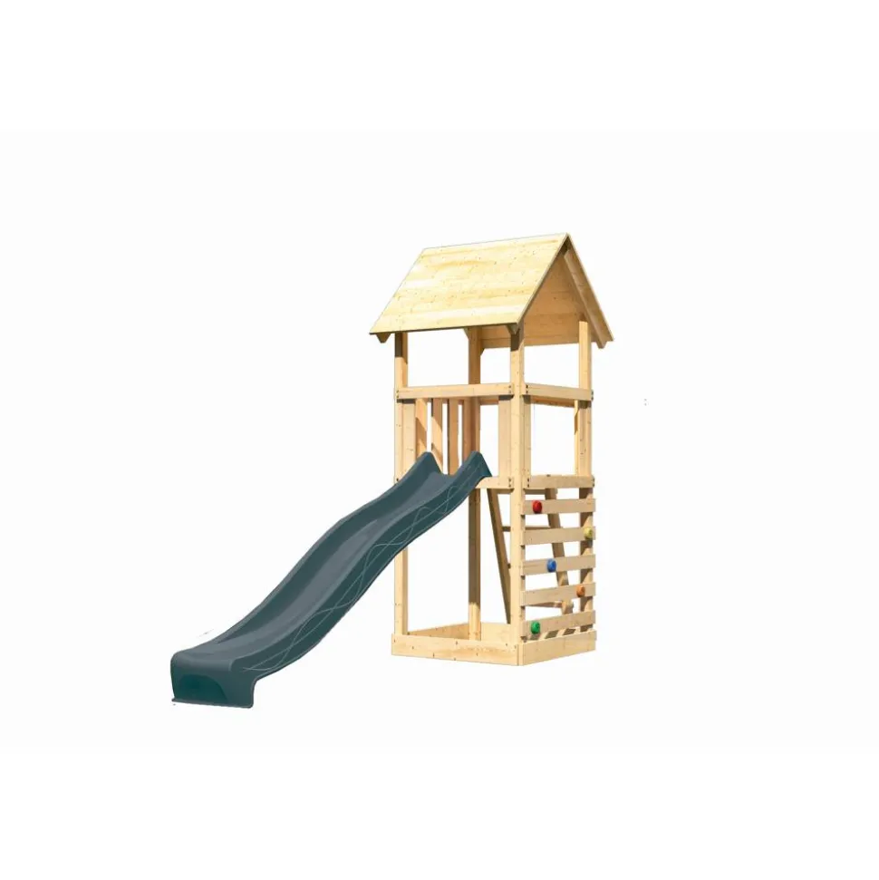 Kinderspielturm 'Lotti' nordische Fichte naturbelassen 107 x 291 x 107 cm
