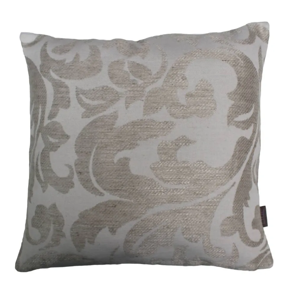 Kissen 'Jaquard Ranke' silbergrau 45 x 45 cm