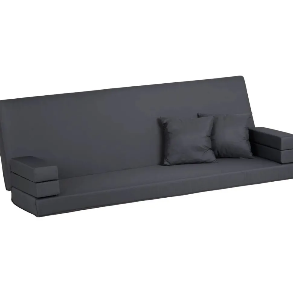 Kissen 'Star' wasserabweisend anthrazit 57 x 183 x 10 cm