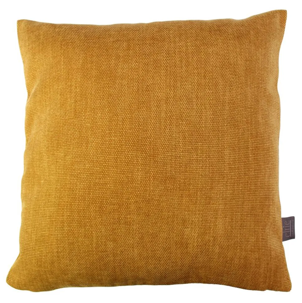 Kissen 'Struktur' senffarben 45 x 45 cm