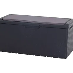 Kissenbox 'Portonovo' Kunststoff anthrazit 123,7 x 61 x 58,7 cm