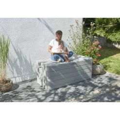 Kissenbox 'Dolomiti' Kunststoff beige 152 x 71 x 63,5 cm