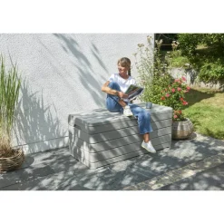 Kissenbox 'Dolomiti' Kunststoff beige 152 x 71 x 63,5 cm