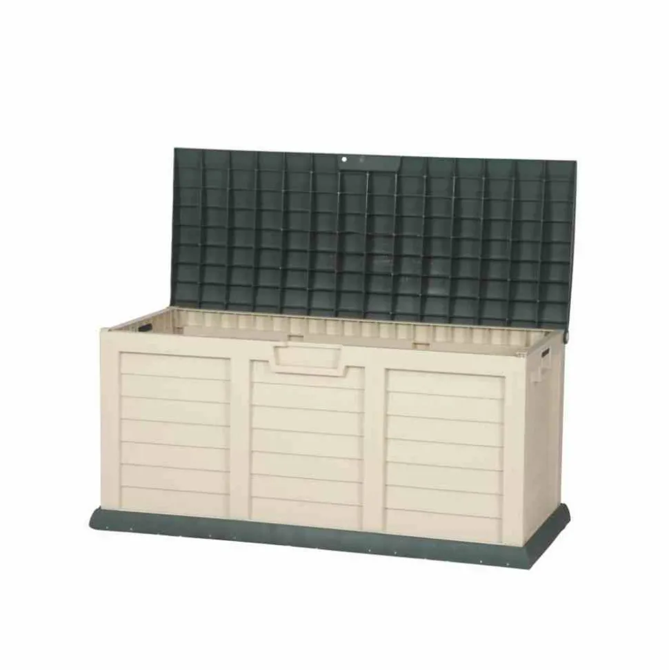 Kissenbox Kunststoff grau/anthrazit 140 x 69 x 70 cm