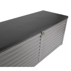 Kissenbox 'Molly M' Kunststoff grau/schwarz 143,5 x 56,8 x 53,4 cm