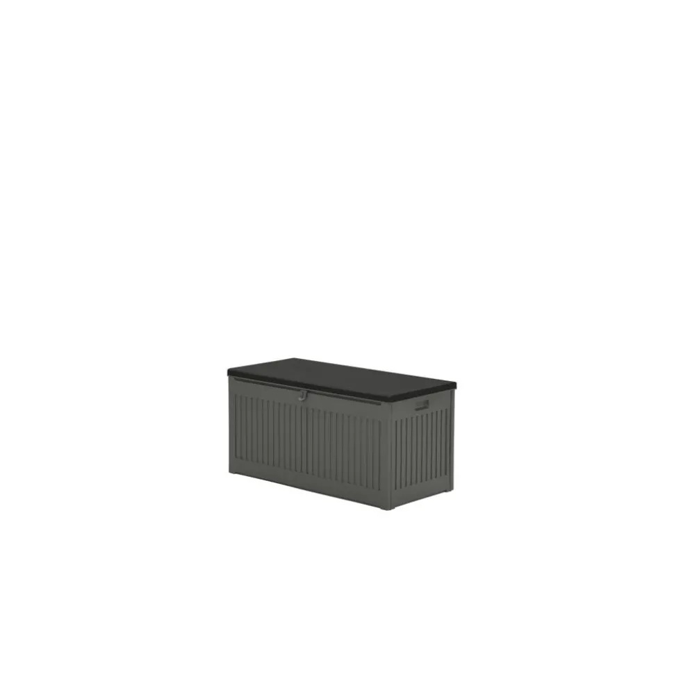 Kissenbox 'Primo' grau/schwarz 109 x 51,3 x 54,7 cm