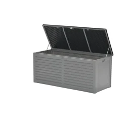 Kissenbox 'Primo' grau/schwarz 146,4 x 61 x 64,4 cm