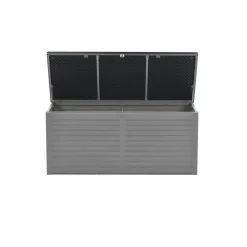 Kissenbox 'Primo' grau/schwarz 146,4 x 61 x 64,4 cm