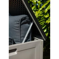 Kissenbox 'Primo' grau/schwarz 146,4 x 61 x 64,4 cm