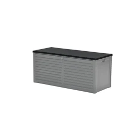 Kissenbox 'Primo' grau/schwarz 146,4 x 61 x 64,4 cm