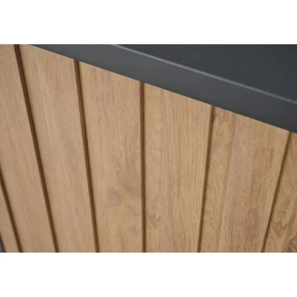 Kissenbox 'Sabano' Aluminium braun/anthrazit 159 x 83 x 79 cm