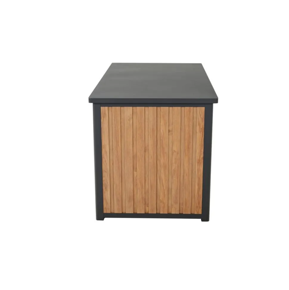 Kissenbox 'Sabano' Aluminium braun/anthrazit 159 x 83 x 79 cm