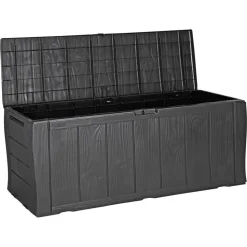 Kissenbox 'Sherwood' Kunststoff anthrazit 118 x 57 x 45 cm