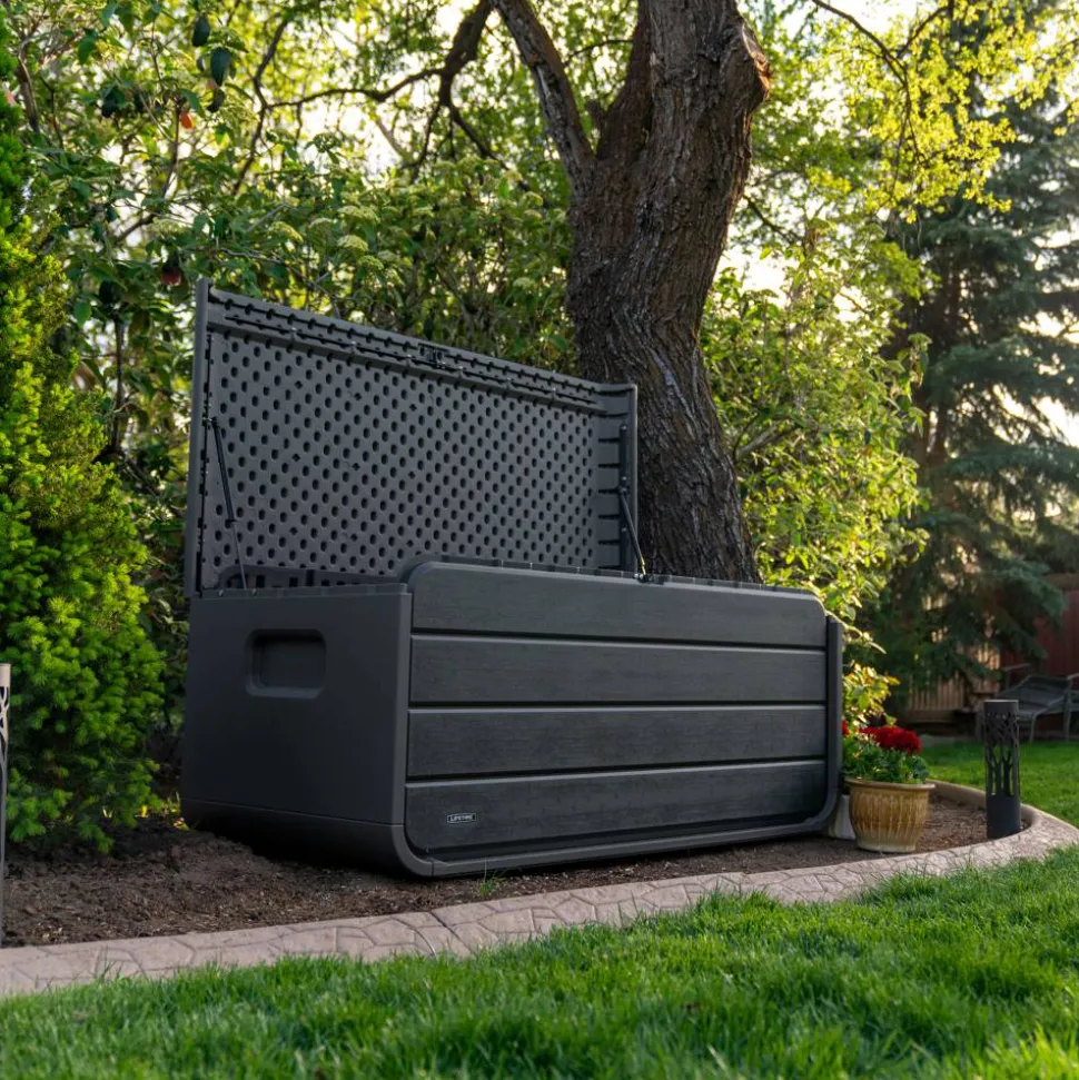 Kissenbox 'Space' Hart-Polyethylen anthrazit 147,1 x 63,6 x 72 cm