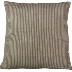 Kissenhülle 'Streifen' grau/beige 45 x 45 cm