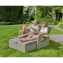Kissen-Set 'Wanda' grau 2 Stück