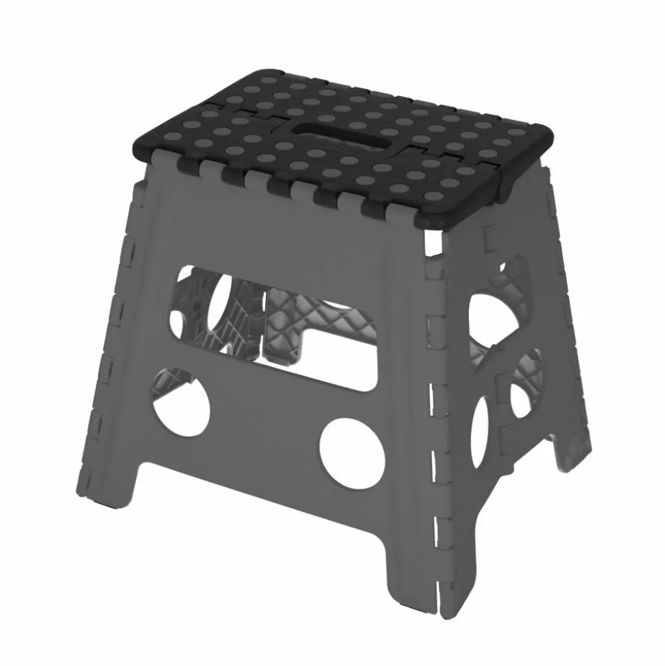 Klapptritt grau faltbar 37 x 32,5 x 30 cm