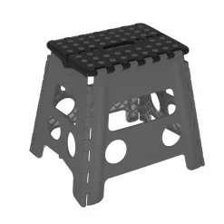 Klapptritt grau faltbar 37 x 32,5 x 30 cm