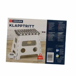 Klapptritt weiß faltbar 37 x 32,5 x 30 cm