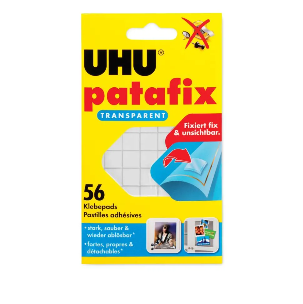 Klebepads 'patafix' transparent 56 Stück