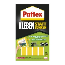 Klebe-Strips 'Kleben statt Bohren' weiß 10 Streifen je 20 x 40 mm