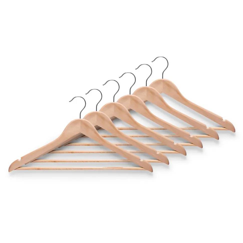 Kleiderbügel-Set Holz 6-teilig